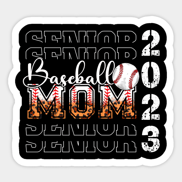 Senior 2023 Baseball Mom Leopard Sticker by FrancisDouglasOfficial